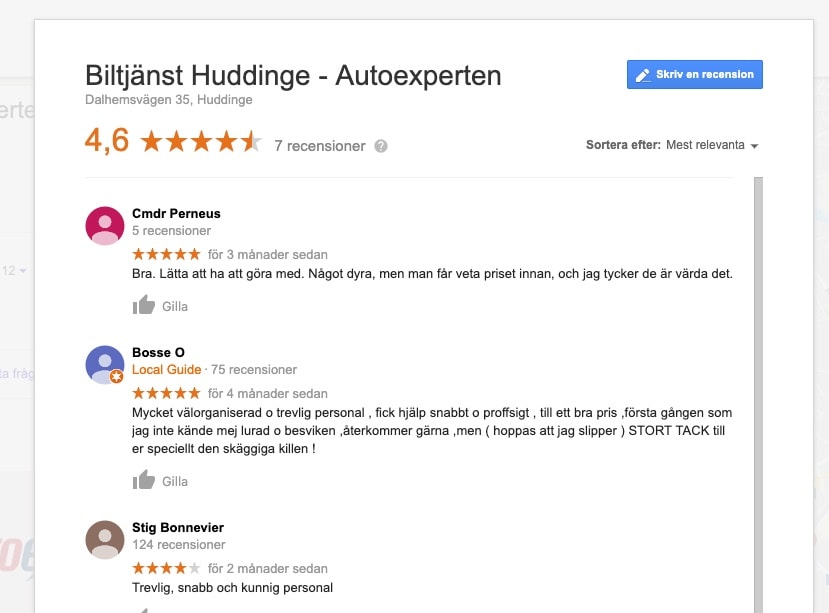 Local Pack med omdömen